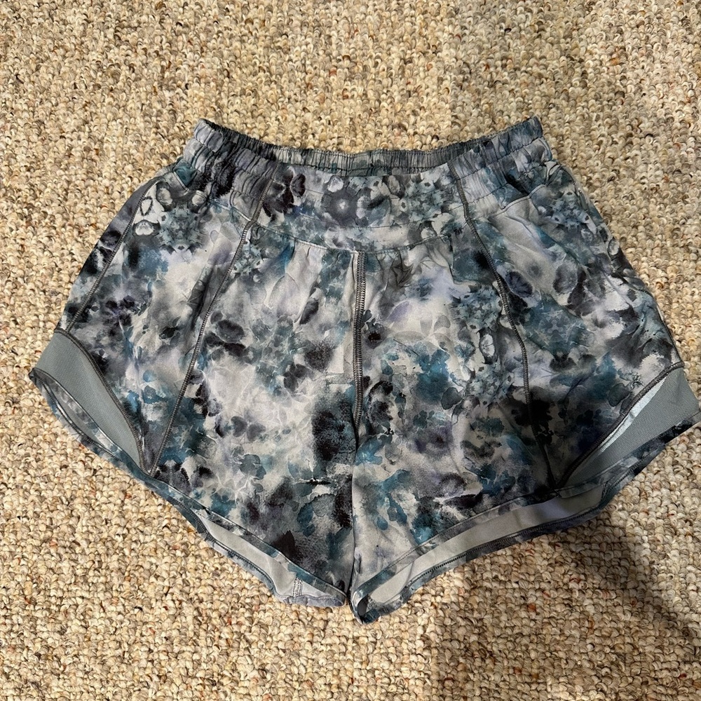 Lululemon Athletica Gray and Blue Athletic Shorts